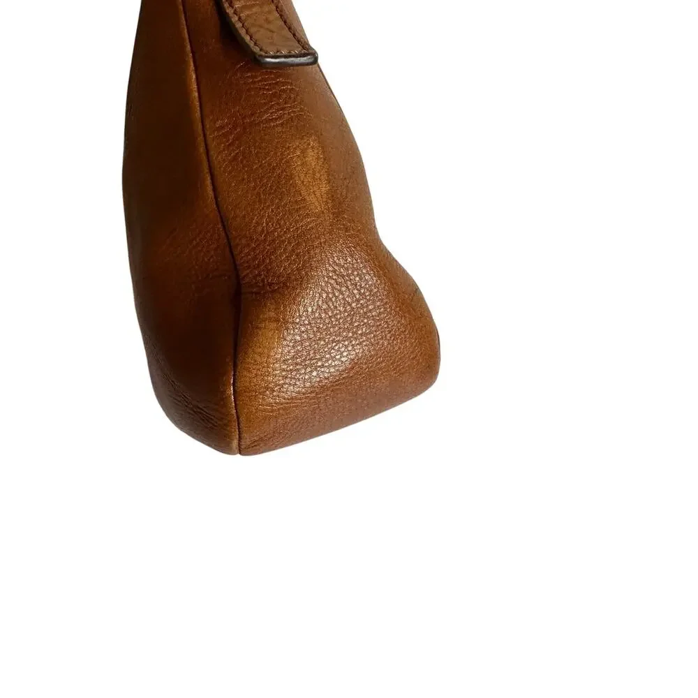 Fossil Brown Leather Hobo Shoulder Bag - Excellent Condition!